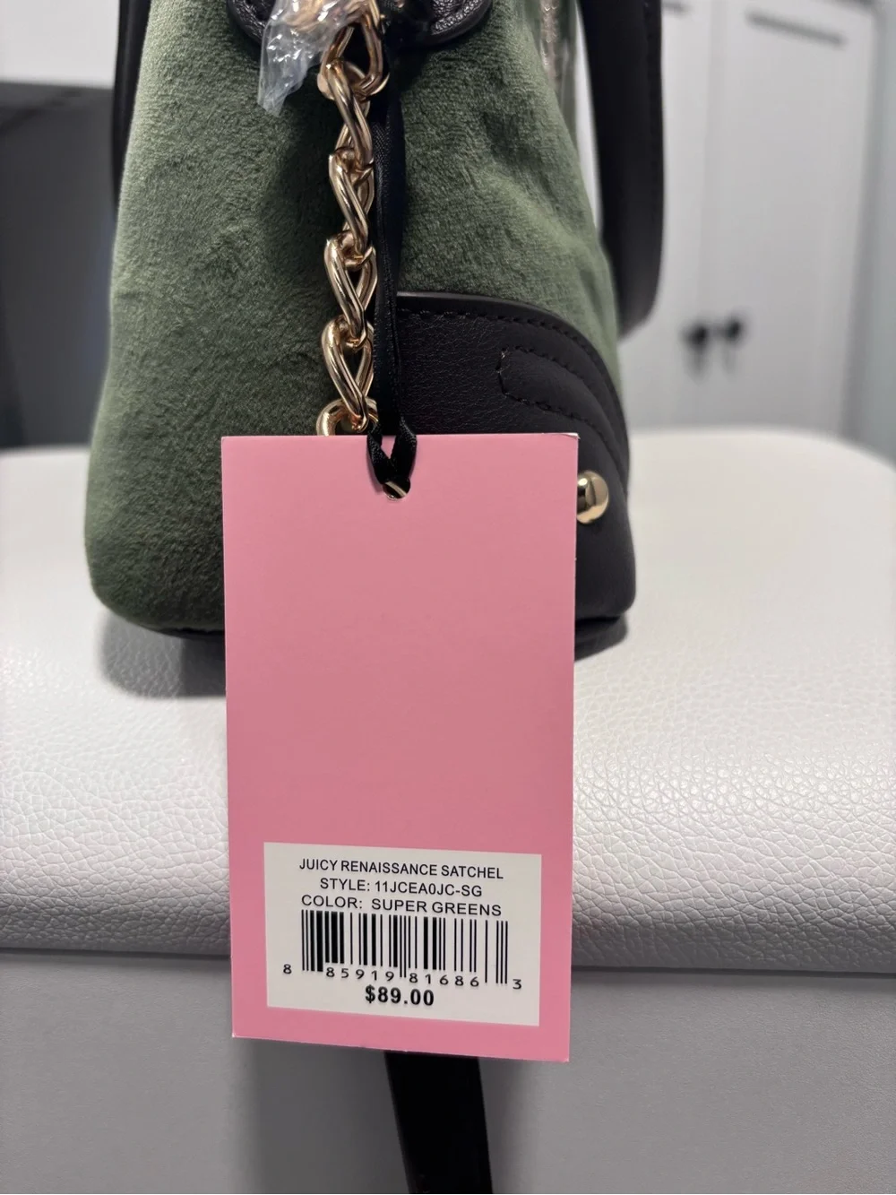 Juicy Couture Renaissance Satchel Crossbody Bag color Super Greens
